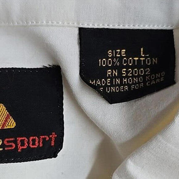 Vintage ‘80’s Lizsport Short Sleeve Jumpsuit With Elastic Waist White Size L NWT - Picture 9 of 14